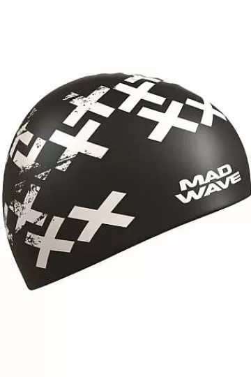 Silicone Swim Caps^Mad Wave Cross