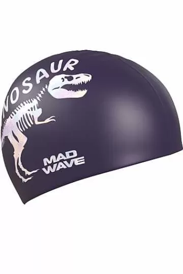 Silicone Swim Caps^Mad Wave Dinosaur