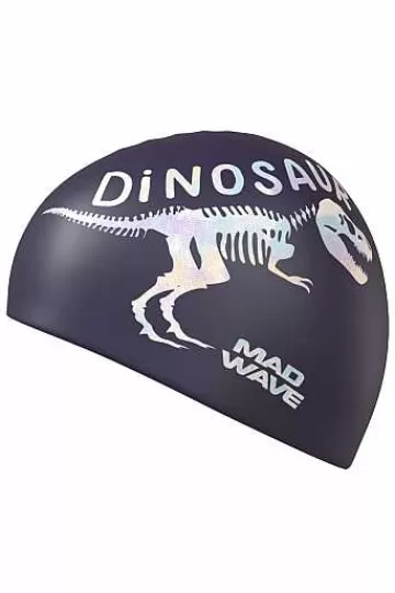 Silicone Swim Caps^Mad Wave Dinosaur